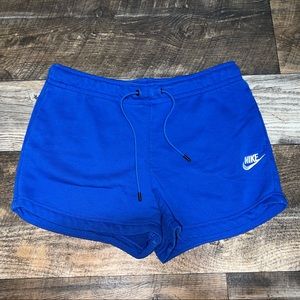 Royal blue Nike sweatpants shorts